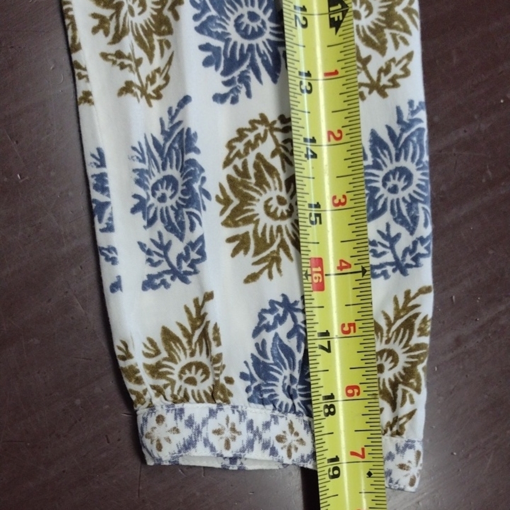 LOFT Long Sleeve Dress - Blue and Gold Floral - Picture 10 of 15